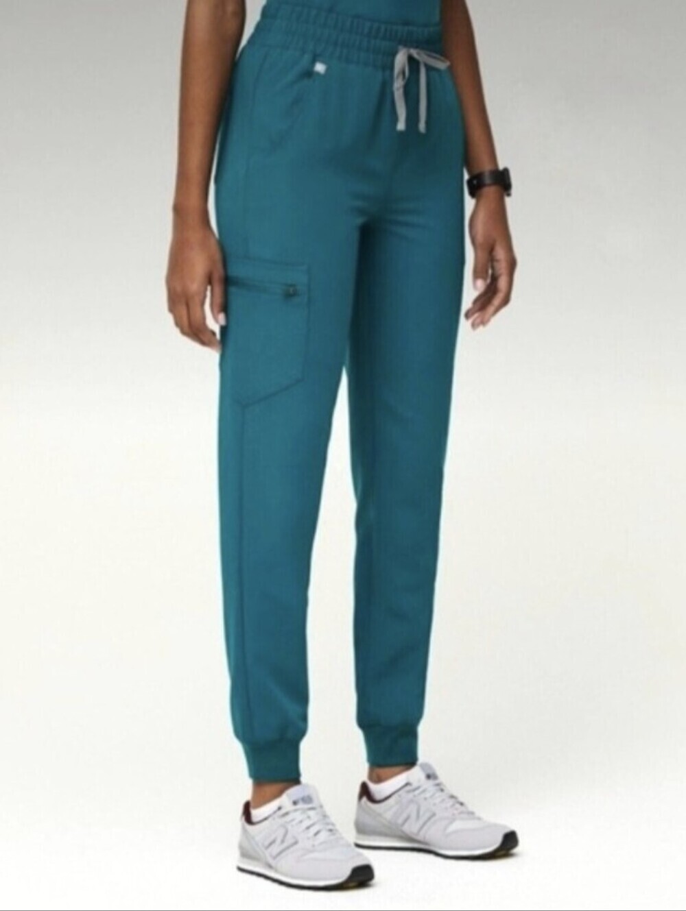 Figs High Waisted Zamora Jogger Scrub Pant, Color Pacific Blue Size XXS/T